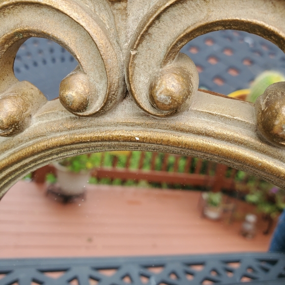 Syroco Wood Vintage Mid Century Mirror Frame Easel - Picture 5 of 9